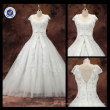New Arrival Custom Graceful Sexy Diamond Sheath Strapless A-Line With White Sash Bow Sweep Train Bridal Wedding Dress WA00093